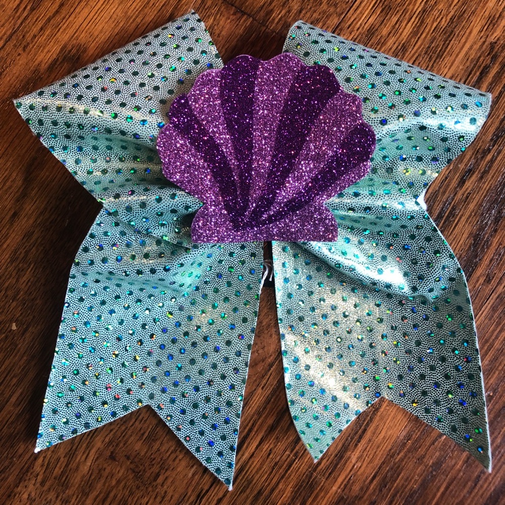 Handmade Mermaid Themed Cheer Hair Bows - Picture 6 of 6